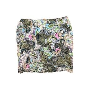 Talbots Paisley Pencil Skirt in Green, Blue and Pink